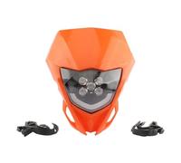 IMAWUHM Faro Fanale Anteriore Per WR Per YZ 250 450 Motociclo LED Piastra Parti Faro Carenatura Dirt Bike Per Enduro Motocross Accessori(Arancia)