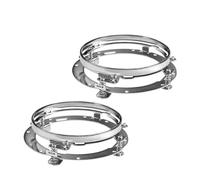 IMAWUHM Faro Fanale Anteriore Staffa Montaggio Fari Rotondi A LED Da 7 Pollici Per Wrangler Per JK 2007 2008 2009 2010 2011 2012 2013 2014 2015 2016 Con 7 Pollici(Argento 2 pz)