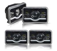 IMAWUHM Faro Principale Fari Fari Anteriori A LED 4x6 Pollici DRL Per Ford Per Mustang 1979 1980 1981 1982 1983 1984 1985 1986 1987 1988 1989 1990 1991 1992 1993 Camion(4pcs Black)