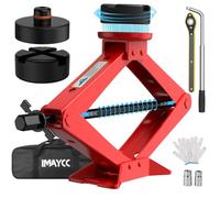 IMAYCC Aggiornamento Cric Per Auto 3T, 3000KG Cric Auto Con Universale Tampone In Gomma,Portatile Per Auto Con Chiave Per Dadi Ruota,Kit Emergenza Auto Per SUV MPV Tesla Manutenzione