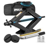 IMAYCC Cric a forbice per BMW, 2,5 t (2.500 kg) con cuscinetti in gomma, protegge le autovetture, presa portatile con chiave per ruota, kit di emergenza