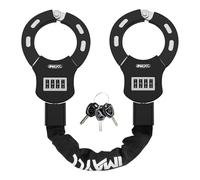 IMAYCC Lucchetto per scooter elettrico, con combinazione a 4 cifre, antifurto, resistente, resettabile con 3 chiavi, lucchetto a catena per scooter elettrico e moto e porta