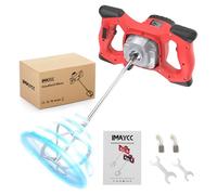 IMAYCC Mescolatore per Malta, 2100W, 270-930 Giri/Min, 6 Marce, Miscelatore per Calcestruzzo, 220 V, M14, Agitatore Manuale per Mangime, Gesso.