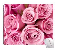 IMAYONDIA Mouse Pad Pink Rose Mouse Pad Mouse Mat Square Waterproof