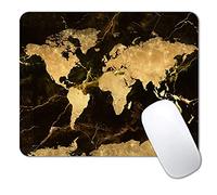IMAYONDIA - Tappetino per mouse rettangolare con mappa del mondo, in gomma antiscivolo, motivo mappe vintage, per casa, ufficio, lavoro, lavoro, uomini