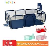 IMBABY Mobili per bambini Box per bambini Grande piscina secca Box per bambini Barriere interne di sicurezza Parco giochi per la casa Parco per 0-6 anni