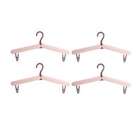 Imballa comodamente i tuoi abiti con questi set di 4 grucce pieghevoli da viaggio per l'organizzazione di vestiti e calze (rosa)