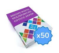IMBALLAGGI 2000-10 box da 5 Risme A4 Carta Bianca da 500 fogli per Stampante e Fotocopie, Indispensabile in Ufficio, Fogli A4 80 gr/mq, Adatti ad ogni tipo di Stampante