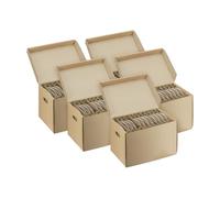 IMBALLAGGI 2000-10 Scatole Trasloco 40x30x30, Scatole Cartone con Coperchio e Divisori Trasporto 12 Piatti e Portaoggetti Fragili Fino a 5kg, Scatoloni per Trasloco 100% Eco Doppio Strato Rinforzato