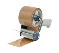 IMBALLAGGI 2000-2 Dispenser per Nastro Adesivo 75mm x 66mt - Tendinastro Imballaggio con regolatore di tensione - Risparmia tempo con la nastratrice professionale