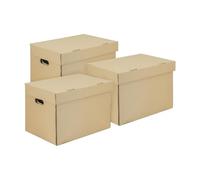 IMBALLAGGI 2000-3 Scatole Cartone con Coperchio 40x30x30 100% Eco a Doppio Strato Rinforzato per Armadio, Archivio, Documenti, Scatole Trasloco con Manici Portaoggetti Fino 5kg, Scatola Casa Ufficio