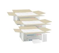 IMBALLAGGI 2000 - Asciugamani Monouso Carta Usa e Getta Piegate a Z, 3x3750 Pezzi Pura Cellulosa 2 Veli Morbidi Assorbenti, Salviette Dispenser Universale, Carta Mani Foglio Aperto 24x21cm (tot 11250)