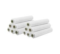 IMBALLAGGI 2000 - Film Estensibile Imballaggio Trasparente, 12 Rotolo 200Mtx47H cm per Imballaggio Manuale Multiuso Pellicola Imballaggio Extra Resistente, Rotoli Imballaggio per Spedizioni e Trasloco