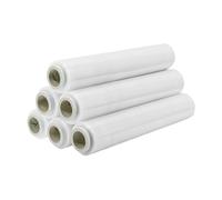 IMBALLAGGI 2000 - Film Estensibile Imballaggio Trasparente, 6 Rotoli 160Mx23x50H cm per Imballaggio Multiuso, Pellicola Imballaggio Extra Resistente - Rotolo Imballaggio per Spedizioni e Trasloco