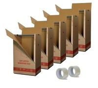 Imballaggi2000 Kit 5 Scatole Cartone Porta Abiti Capi Appesi cm. 50x50 H 120