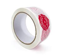 IMBALLAGGI 2000 - Nastro Adesivo Pacchi Bianco + Sigillo di Garanzia in Polipropilene 72Pz 5cm x 66mt x 76 mm, Nastro Imballaggio per Spedizioni e Trasporto, Resistente, Durevole a Strappo Silenzioso
