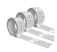 IMBALLAGGI 2000 - Nastro Adesivo Pacchi Bianco + Striscia di Garanzia in Polipropilene, 3Pz 5cm x 66mt x 76 mm, Nastro Imballaggio per Spedizioni e Traslochi Resistente, Durevole a Strappo Silenzioso