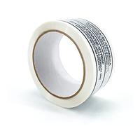 IMBALLAGGI 2000 - Nastro Adesivo Pacchi Bianco + Striscia di Garanzia in Polipropilene 72Pz 5cm x 66mt x 76 mm, Nastro Imballaggio per Spedizioni e Traslochi Resistente, Durevole a Strappo Silenzioso
