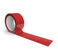 IMBALLAGGI 2000 - Nastro Adesivo Pacchi Rosso in Polipropilene 72Pz 5cm x 66Mt x 76mm, Nastro Adesivo Colorato Resistente a Strappo Silenzioso, Nastro Imballaggio per Spedizioni, Scatoloni e Trasloco