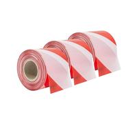 IMBALLAGGI 2000 - Nastro Segnaletico Bianco e Rosso - Ideale per Segnalare Zone Pericolose ed Inaccessibili - 7cm x 200mt - 3 Pezzi