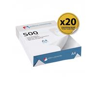 IMBALLAGGI 2000 - Risma Carta A4, 20 Pack x 500 Fogli per Stampante