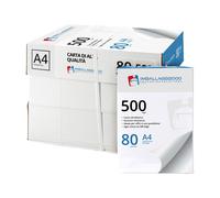 IMBALLAGGI 2000 - Risma Carta A4 per Stampante, 5 Risme da 500 Fogli 80 gr/mq