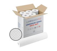 IMBALLAGGI 2000 - Rotolo Carta Lettino Massaggio, 120 Pezzi 60 cm x 75M in 100% Cellulosa, 20x6 Rotoli Carta Lettino Estetista Assorbenti - Lenzuolini Medici per Terapie, Lenzuolino Igienico Monouso