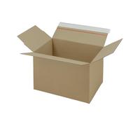 IMBALLAGGI 2000 - Scatole Cartone Automontanti Avana 30x21x22 1 Onda, 1 Pz, Scatoloni Spedizioni e Imballaggio Resistenti Rinforzati con Bordo Adesivo, Cartoni Archiviazione Multiuso Casa e Ufficio