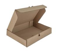 IMBALLAGGI 2000 - Scatole Cartone Fustellate Piatte, 50 Pezzi 31x21x6 cm Resistenti a Doppio Strato, Scatoloni per Trasloco, Imballaggio e Spedizioni Preformati, Scatole Trasloco Porta Oggetti Larghi