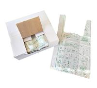 IMBALLAGGI 2000 - Shopper Biodegradabili 23x40 cm - 5 Confezioni da 500 Sacchetti con Manici (2500 Sacchetti) - Utilizzate Come Buste Compostabili per Umido