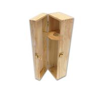 IMBALLAGGI ALIMENTARI PZ 1 Cassetta Porta Champagne (1 Bottiglia) Scatola in Legno di Pino Naturale CM 12 X 13 Alta CM 38 PORTABOTTIGLIE
