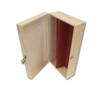 IMBALLAGGI ALIMENTARI PZ 1 SCATOLA VINO IN LEGNO DI PINO NATURALE (2 BOTTIGLIE) CASSETTA PORTA BOTTIGLIE IN LEGNO BOX FOR BOTTLES CONTENITORE PORTABOTTIGLIE