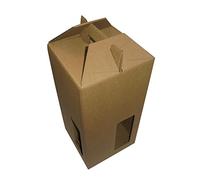 IMBALLAGGI ALIMENTARI PZ 10 Contenitore Porta Bottiglia (4 Bottiglie da 0,75/1 LITRO) Scatola in Cartone Ondulato Astuccio con Manico Box for Bottles in Carta