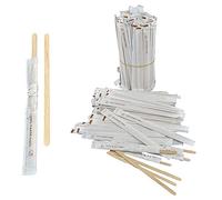 IMBALLAGGI ALIMENTARI PZ 1000 Stecche Legno IMBUSTATE SINGOLARMENTE 14 CM A Punta Arrotondata Ideale per Bicchieri da Cappuccino, per L'ASPORTO di Bevande Calde, per CAFFETTERIE