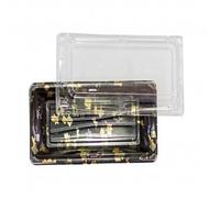 IMBALLAGGI ALIMENTARI PZ 25 Vassoio Grande per Sashimi E Sushi + Coperchio (Circa PZ 12) VASCHETTA SUSHIBOX