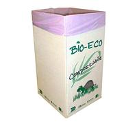 IMBALLAGGI ALIMENTARI PZ 5 Contenitore PORTARIFIUTI in Cartone + PZ 20 Sacchi COMPOSTABILI BIODEGRADABILI per Raccolta DIFFERENZIATA