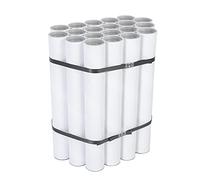 IMBALLAGGI-POINT - 20 pezzi TUBI CARTONE con TAPPO PLASTICA SPEDIZIONI POSTALI ALTEZZA 330mm x 40mm DIAMETRO BIANCHI FORMATO A3 e A4 POSTER