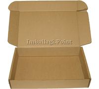 Imballaggi Pont - Scatole Fustellate Piatte 24x18x5cm per Imballaggio e Spedizione - Materiale Cartonato Robusto, Assemblaggio Facile per E-commerce, Regali e Stoccaggio, set di 10