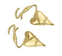 Imballaggio geometrico in metallo asimmetrico orecchini a forma di cuore oro leggero/argento tempesta data notte fatto a mano, Taglia unica, come descritto