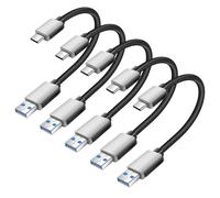Imballare 5x Mini Cavi USB a USB-C 15cm CarPlay, Android Auto, Stazione di
