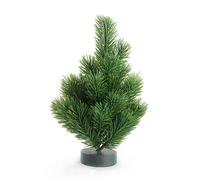 Imballo 4pz - Alberino PVC verde 19 cm con base Legno