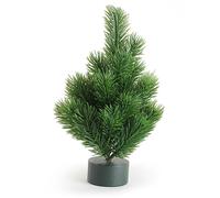 Imballo 4pz - Alberino PVC verde 22 cm con base Legno