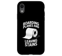 Imbarco aerei lasciare macchie divertente viaggio in aviazione Custodia per iPhone XR