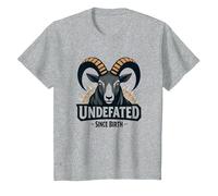 Imbattuto dalla Nascita RAM Strength Motto Maglietta, Bambini, Grigio Melange, 2 Anni