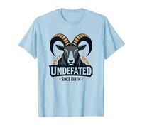 Imbattuto dalla Nascita RAM Strength Motto Maglietta, Uomo, Celeste, L