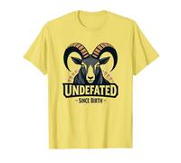 Imbattuto dalla Nascita RAM Strength Motto Maglietta, Uomo, Limone, L