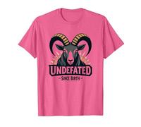 Imbattuto dalla Nascita RAM Strength Motto Maglietta, Uomo, Rosa mélange, L