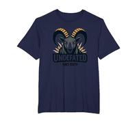 Imbattuto dalla Nascita RAM Strength Motto Maglietta, Uomo Taglie Grandi, Navy, 6X Tall
