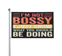 I'MBossI Just Know What You Should Do Fare Bandiera da giardino per tutte le stagioni Banner da giardino per decorazioni da giardino per esterni Bandiere stampate fronte-retro