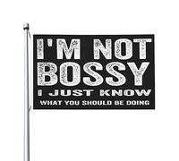 I'MBossI Just Know What You Should Do Fare Bandiera da giardino per tutte le stagioni Banner da giardino per decorazioni da giardino per esterni Bandiere stampate fronte-retro